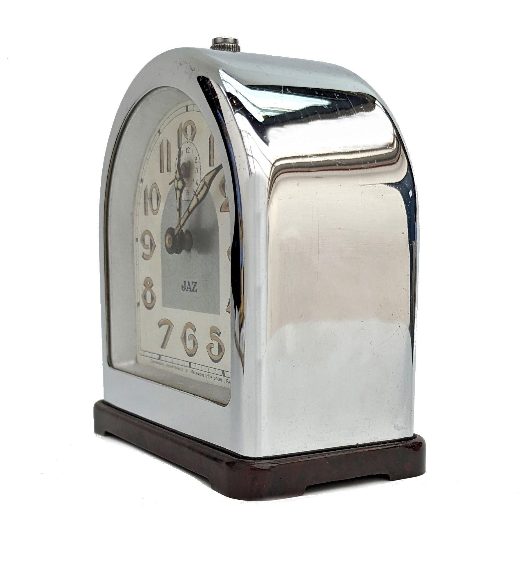 Französische Art-déco-Uhr von Jaz, um 1930 (Art déco) im Angebot