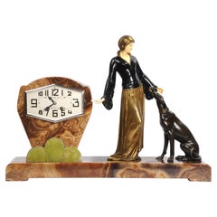 Art Deco French Clock by Menneville 'Ugo Cipriani, 1897 – 1960'
