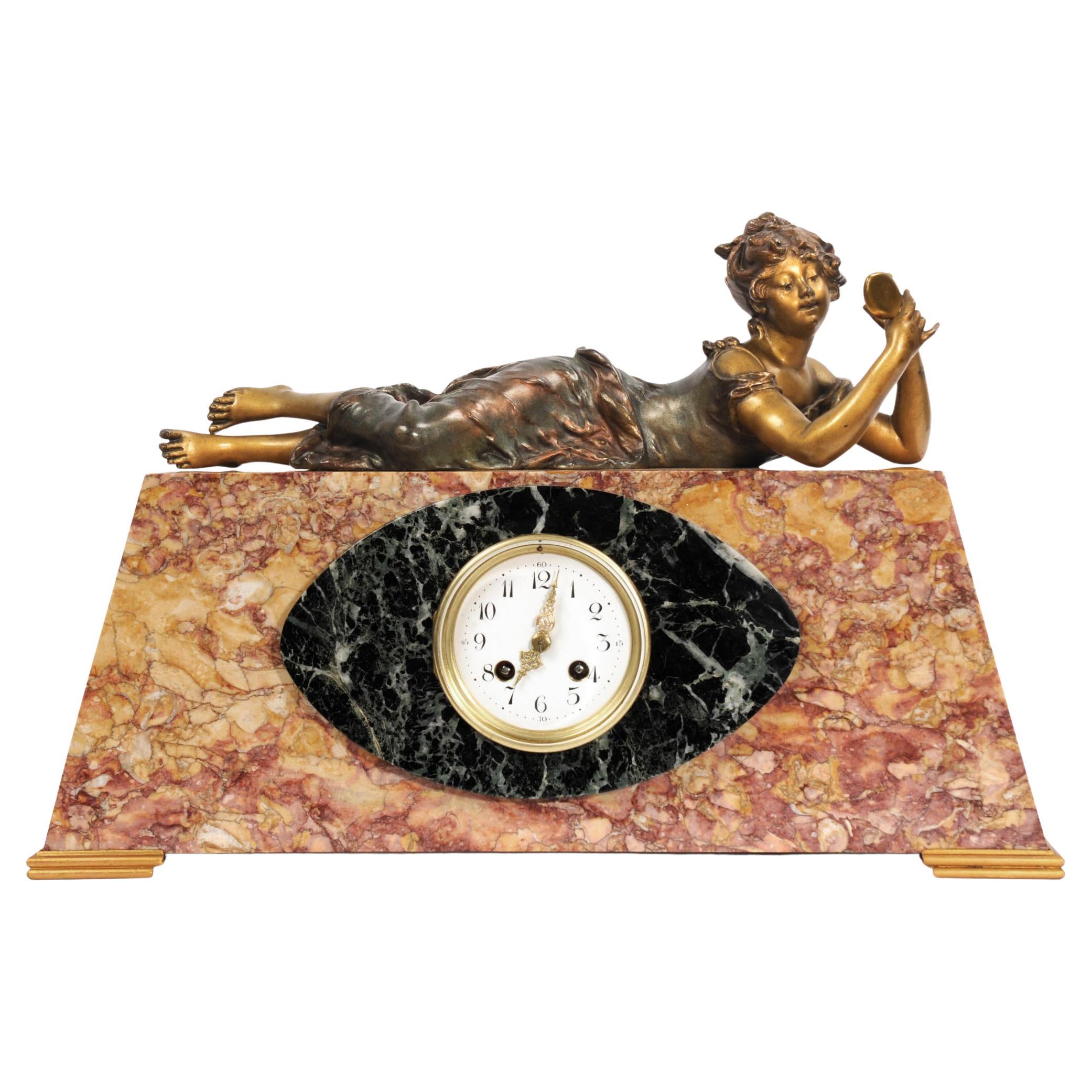 Horloge française Art Déco - Reflected Beauty - entièrement révisée