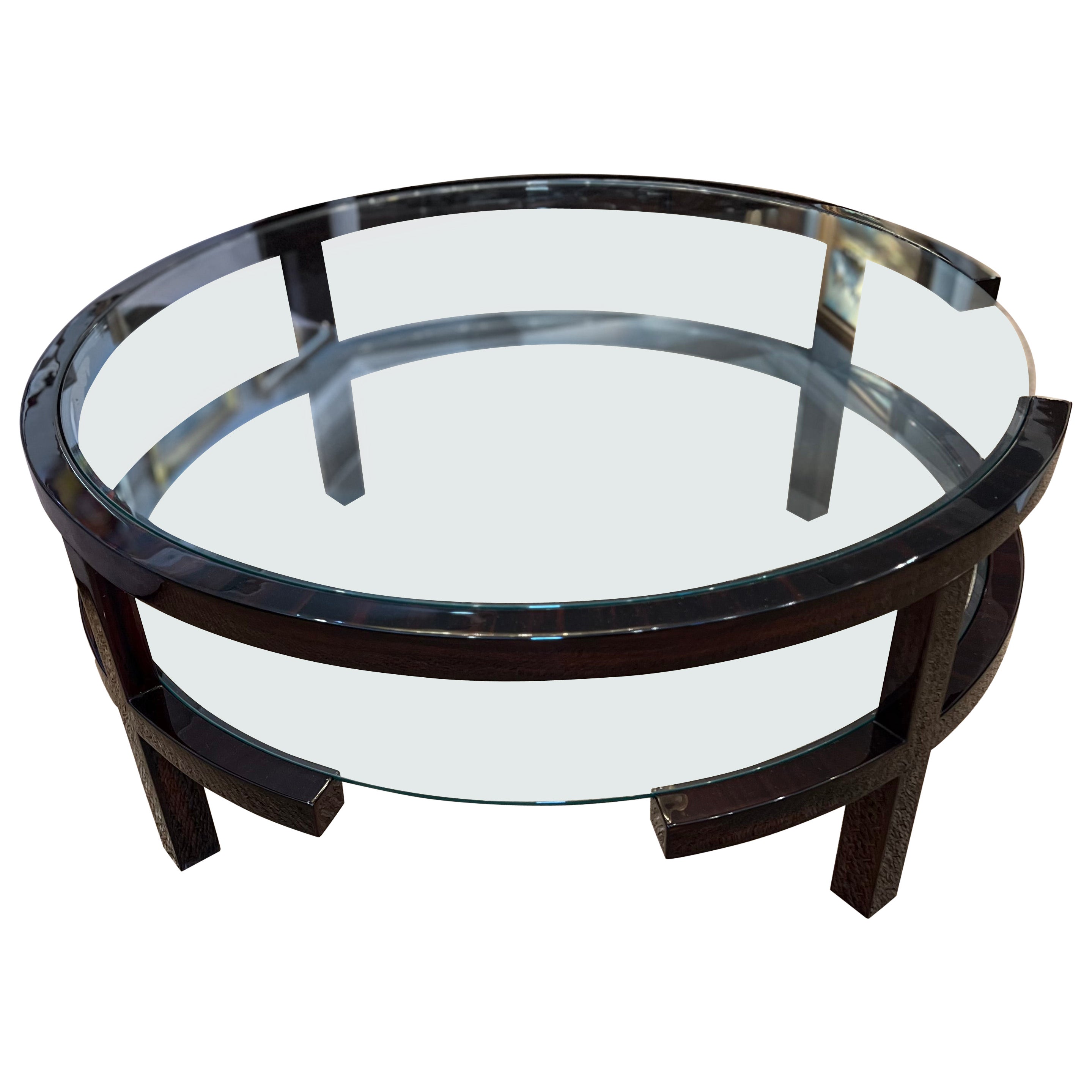 Art Deco French Coffee Table in Walnut For Sale