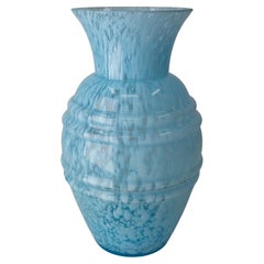 Vintage Art Deco French Colored Clichy Glass Vase, circa 1930