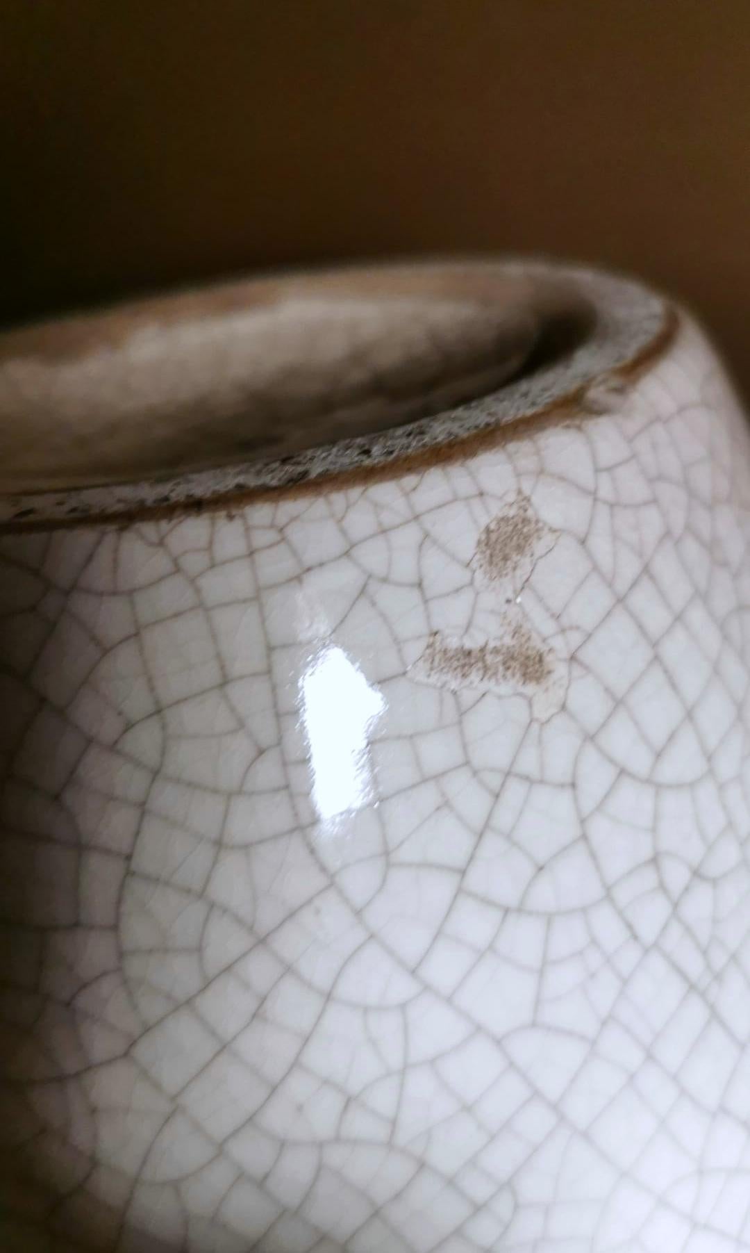 Art Deco French Craquelé Ceramic Vase 4