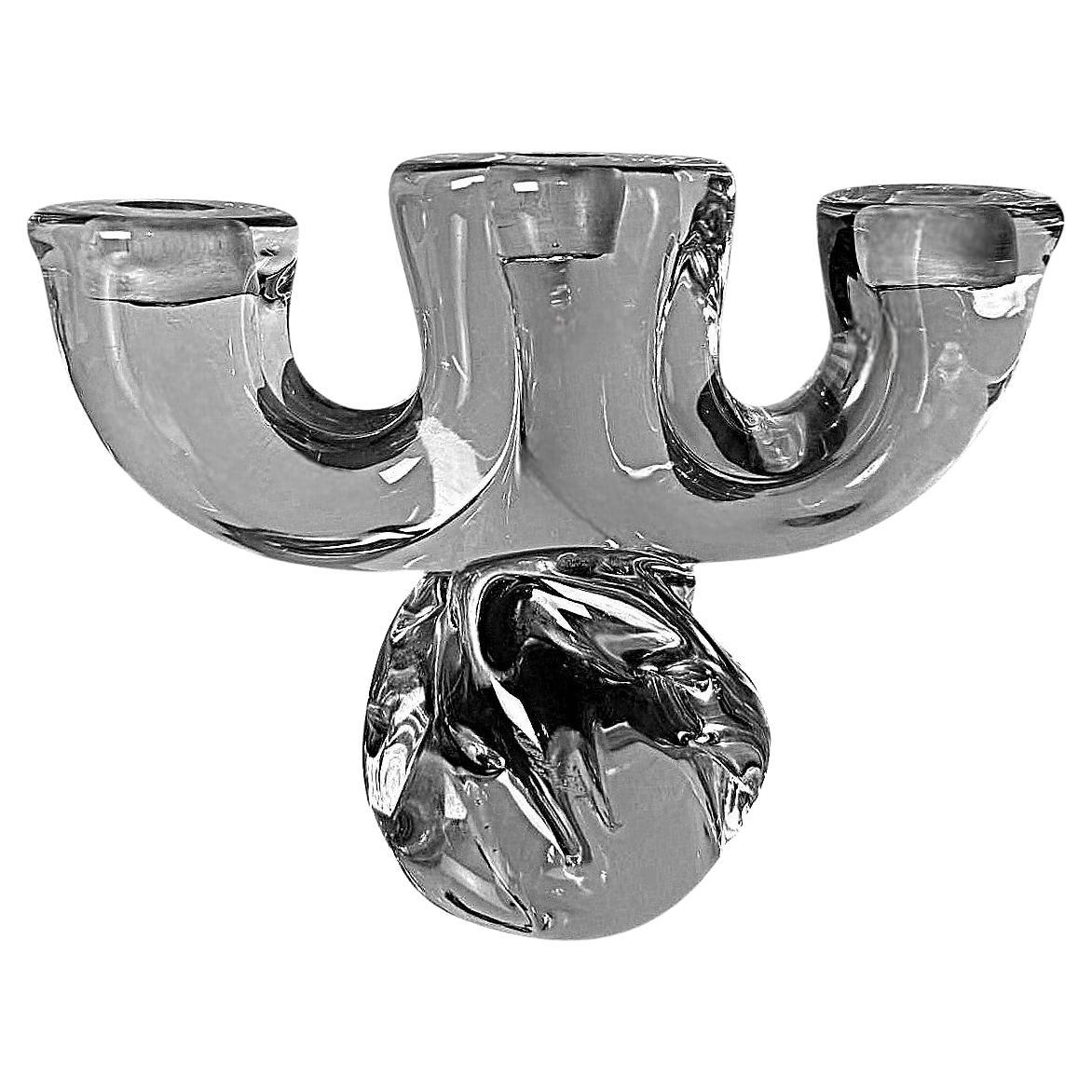 Portacandele francese in cristallo Art Vannes in vendita