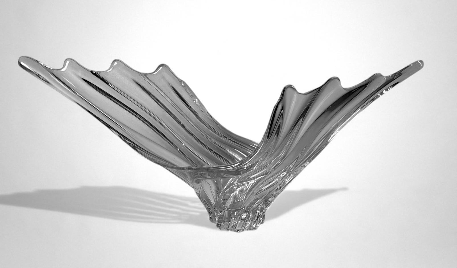 Art déco Centre de table en cristal français Art Deco, produit dans la région de Vannes-Le-Châtel en vente