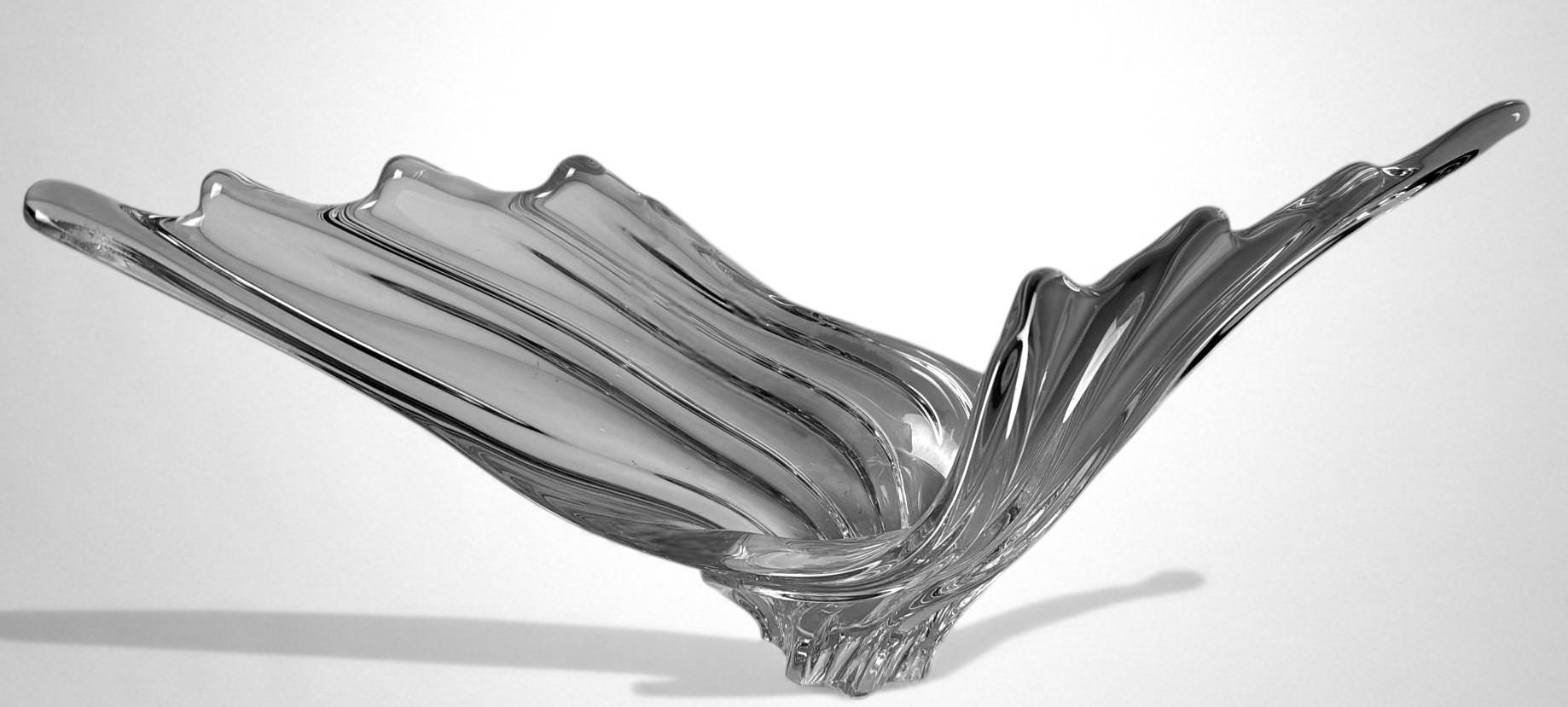 Centre de table en cristal français Art Deco, produit dans la région de Vannes-Le-Châtel Bon état - En vente à Prato, Tuscany