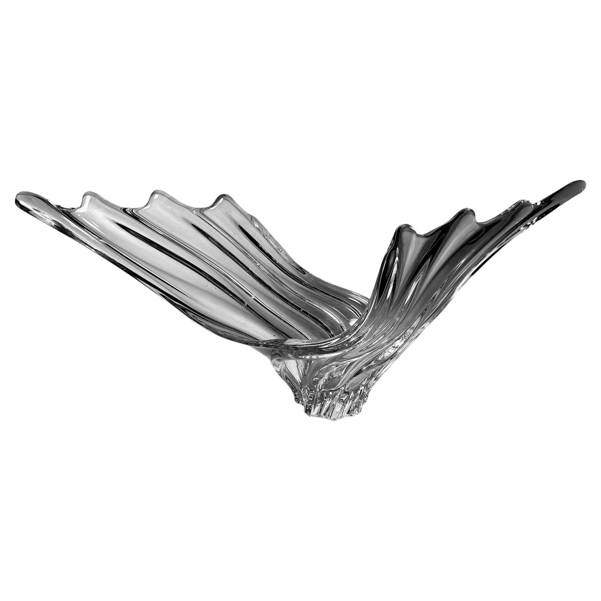 Centre de table en cristal français Art Deco, produit dans la région de Vannes-Le-Châtel en vente