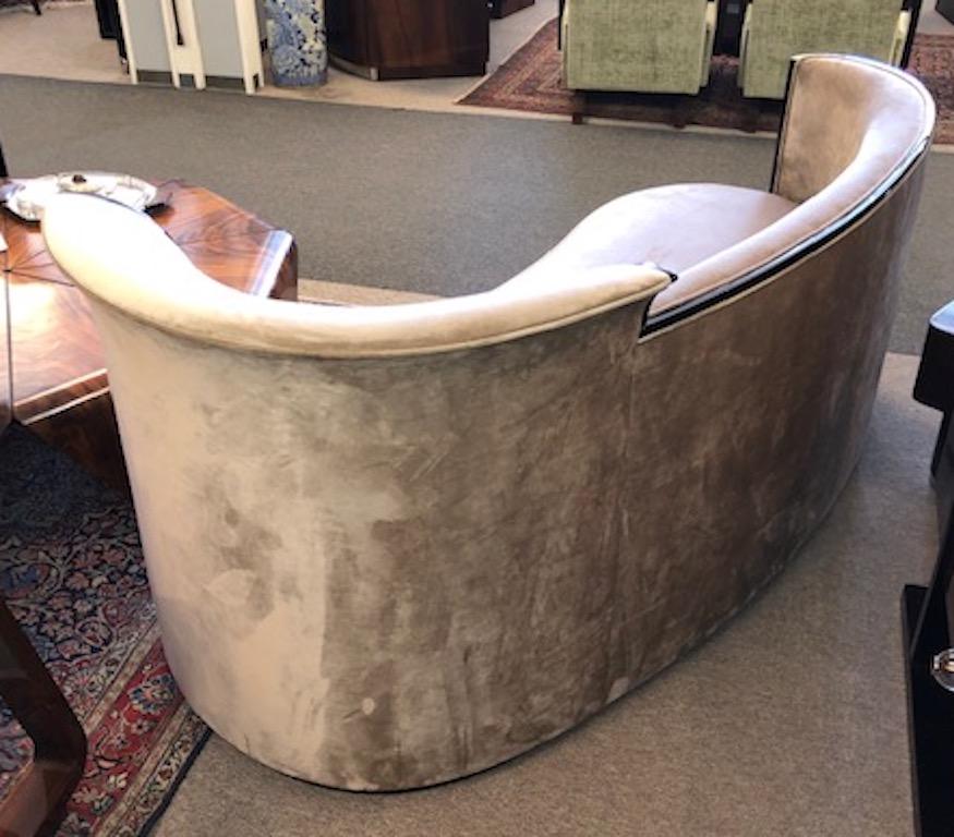 curved art deco sofa