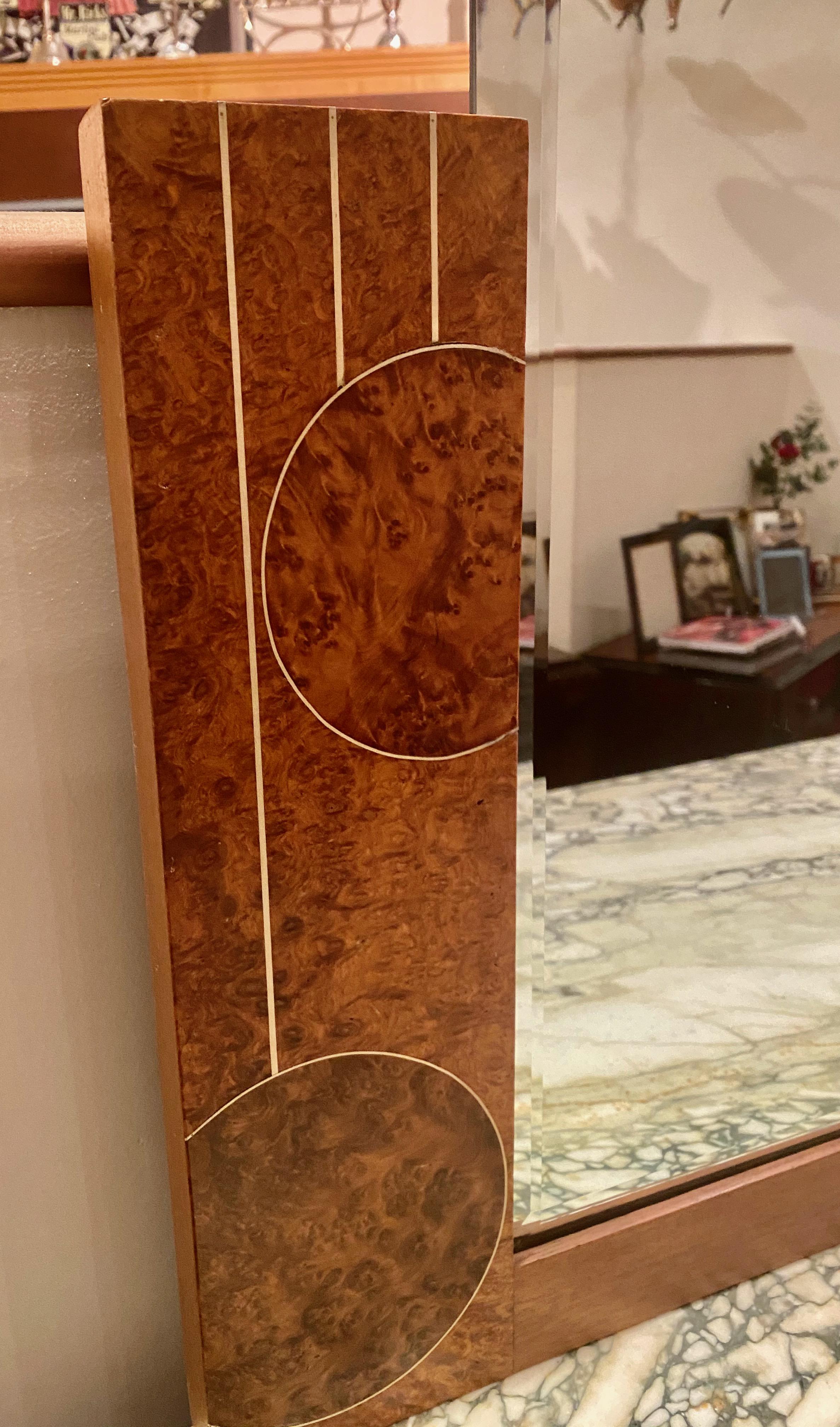 Art Deco French Custom Amboyna Burl Wood with Inlay Buffet In Good Condition In Oakland, CA