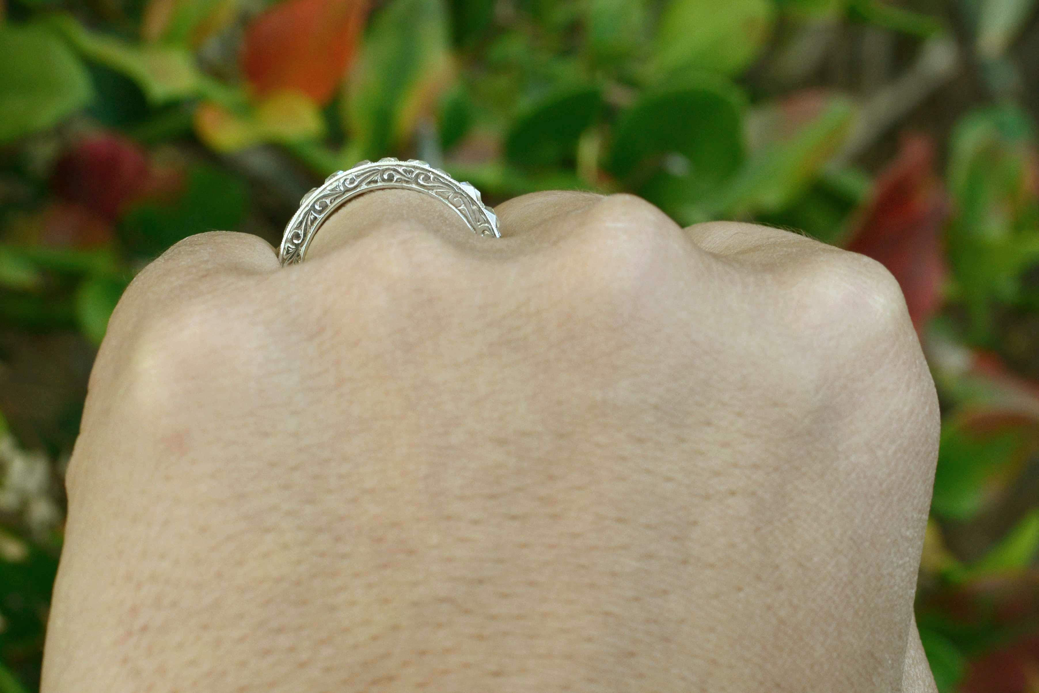 french cut diamond band