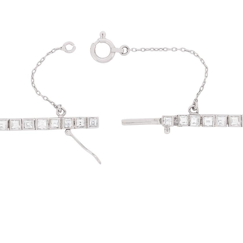 Art-Déco-Armband mit Diamanten im französischen Schliff, ca. 1920er Jahre (Art déco) im Angebot