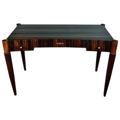 Art Deco French Desk in Macassar with Tapered Legs