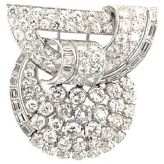 Art Deco French Diamond Clip Brooch, circa 1930s Art Deco French Diamond Clip Brooch, circa 1930s