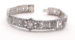 Art Deco French Diamond Platinum Bracelet 1925