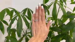 Art Deco French Diamond Platinum Four Stone Band Ring