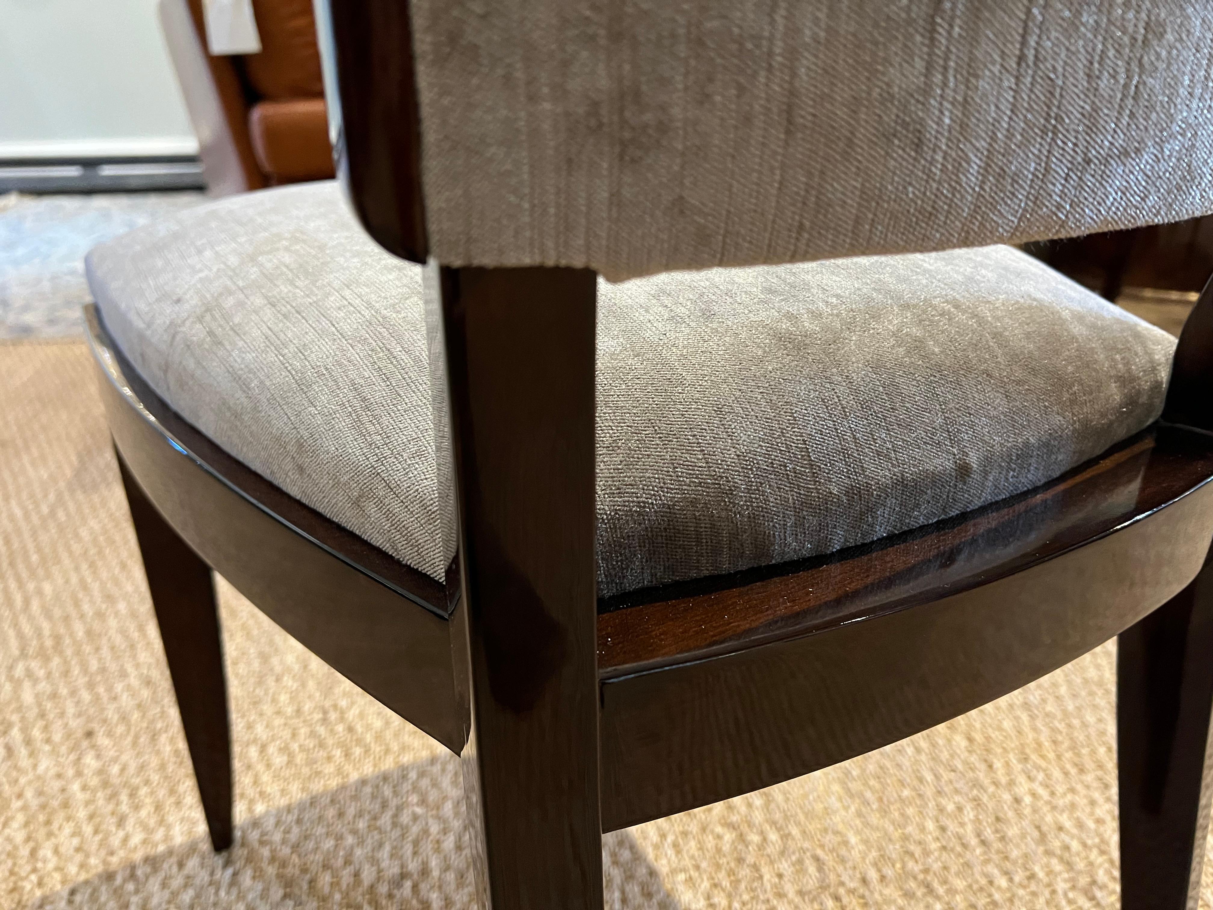 Mid-20th Century Art Deco French Dining Chair in Walnut