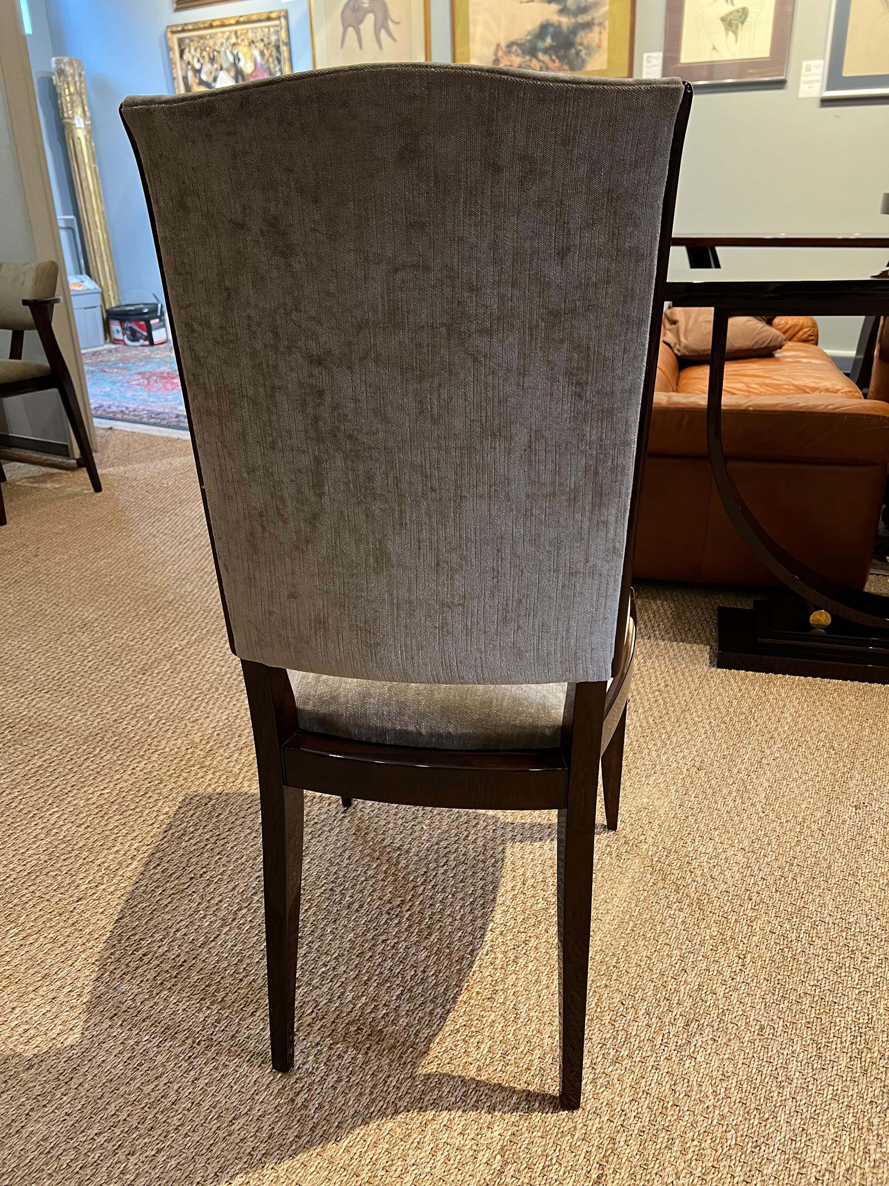 Art Deco French Dining Chair in Walnut 1