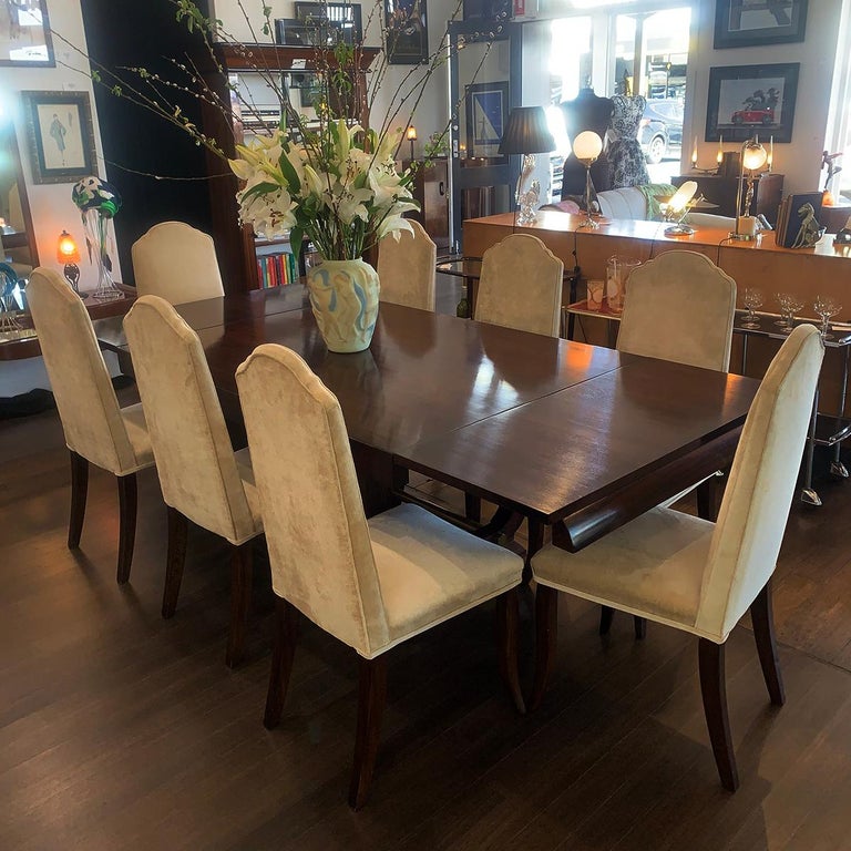 Art Deco French Dining Extension Table Seats 10 to 12 For Sale 2