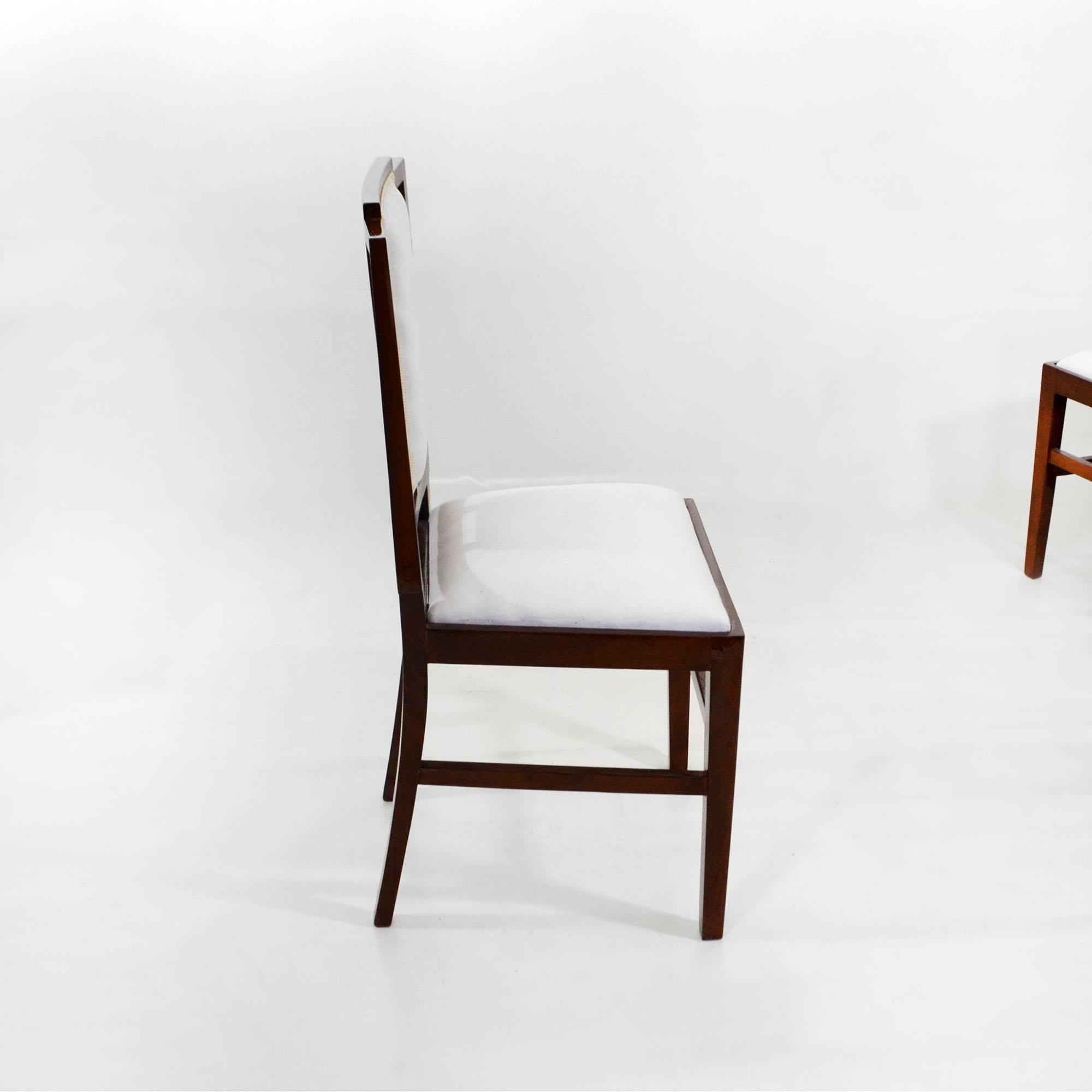 Ensemble table et six chaises Art déco français, design Michel Dufet, années 1930 en vente 9