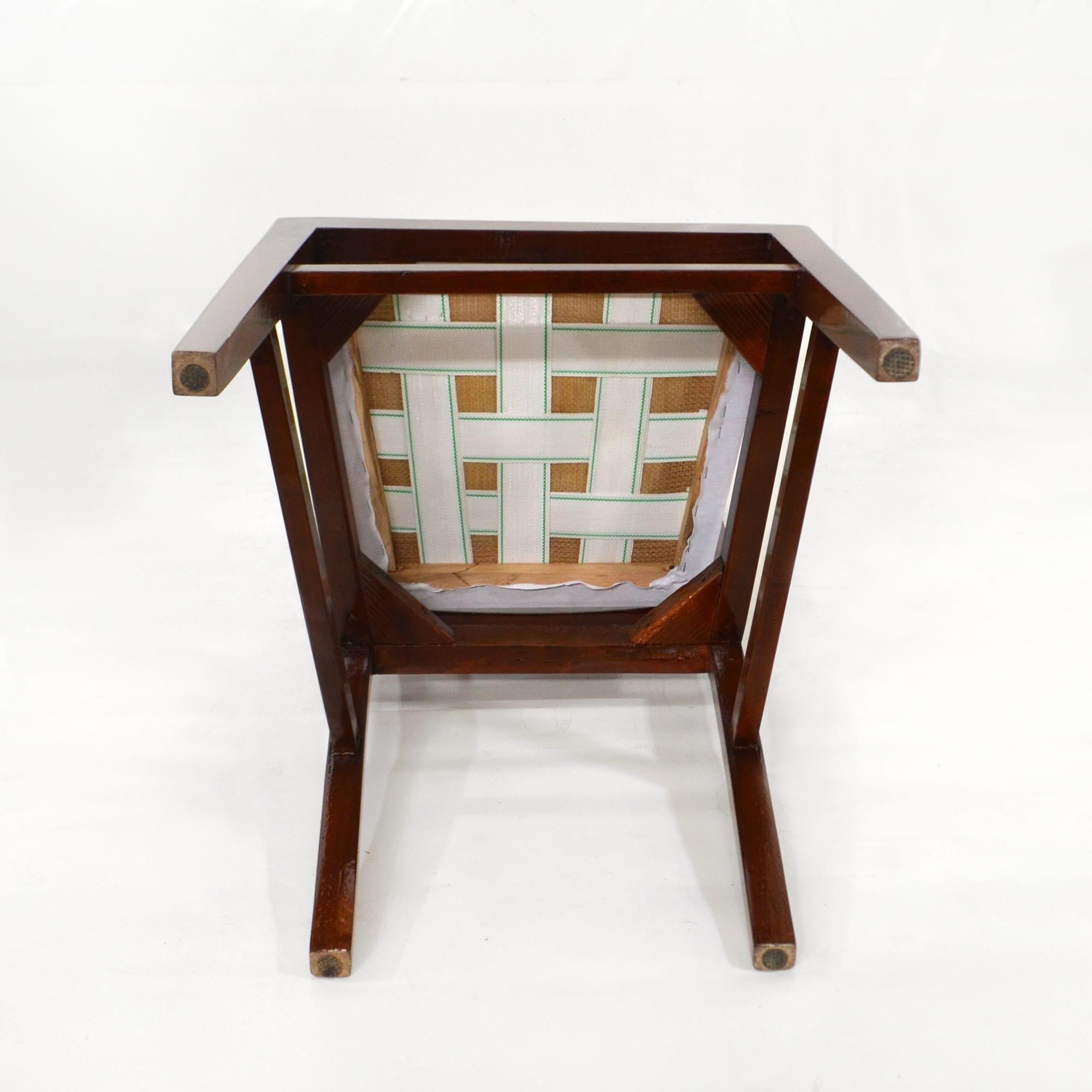 Ensemble table et six chaises Art déco français, design Michel Dufet, années 1930 en vente 12