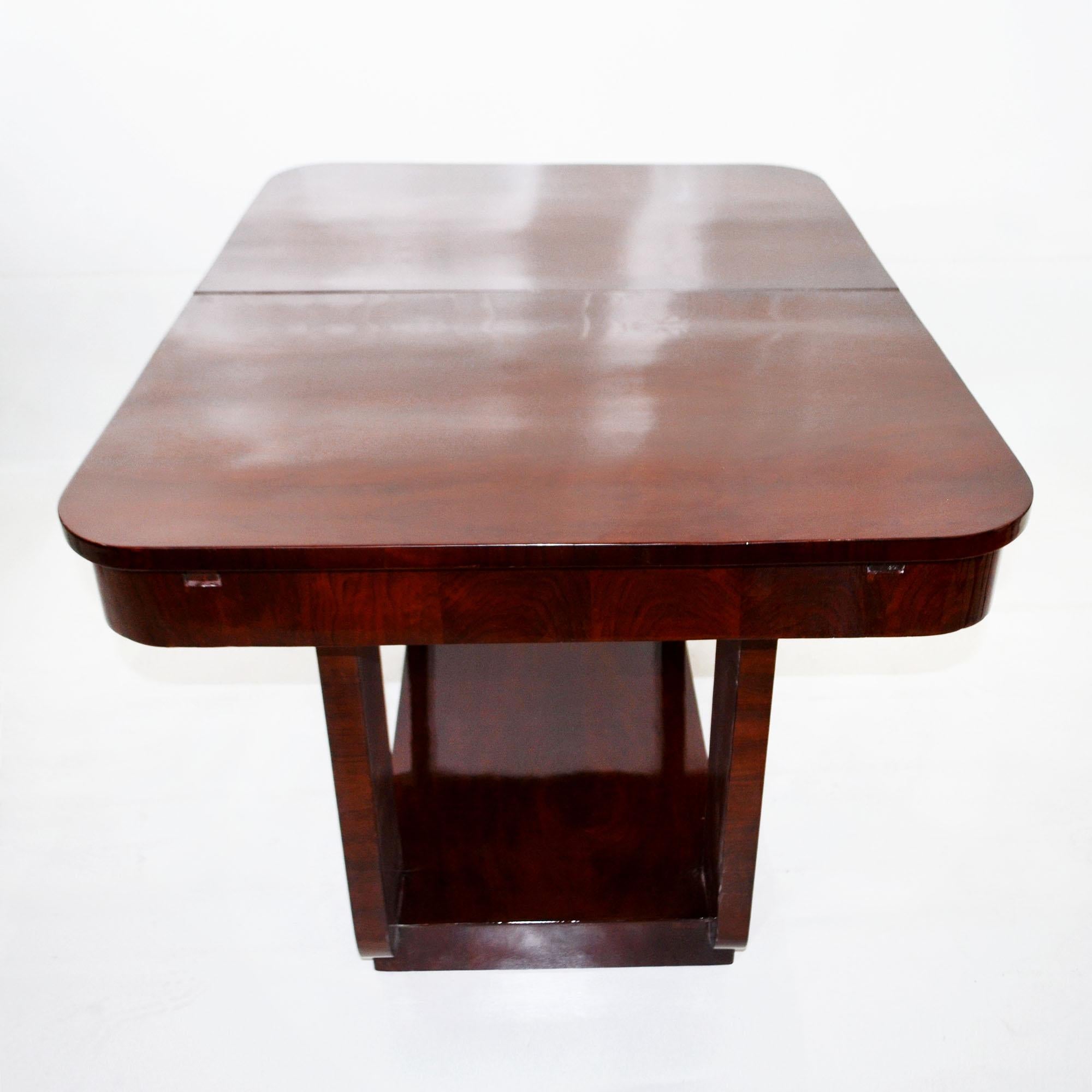 Ensemble table et six chaises Art déco français, design Michel Dufet, années 1930 Bon état - En vente à Bochum, NRW