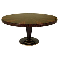 Used Art Deco French Dining Room Table in Macassar
