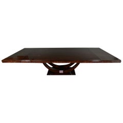 Art Deco French Dining Table in Walnut