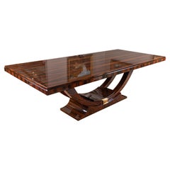Art Deco French Dinning Table in Macassar Wood