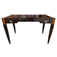 Scrivania Eleg in stile Art Deco francese in Macassar