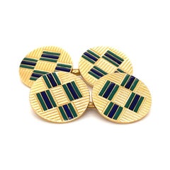 Art Deco French Enamel Cufflinks