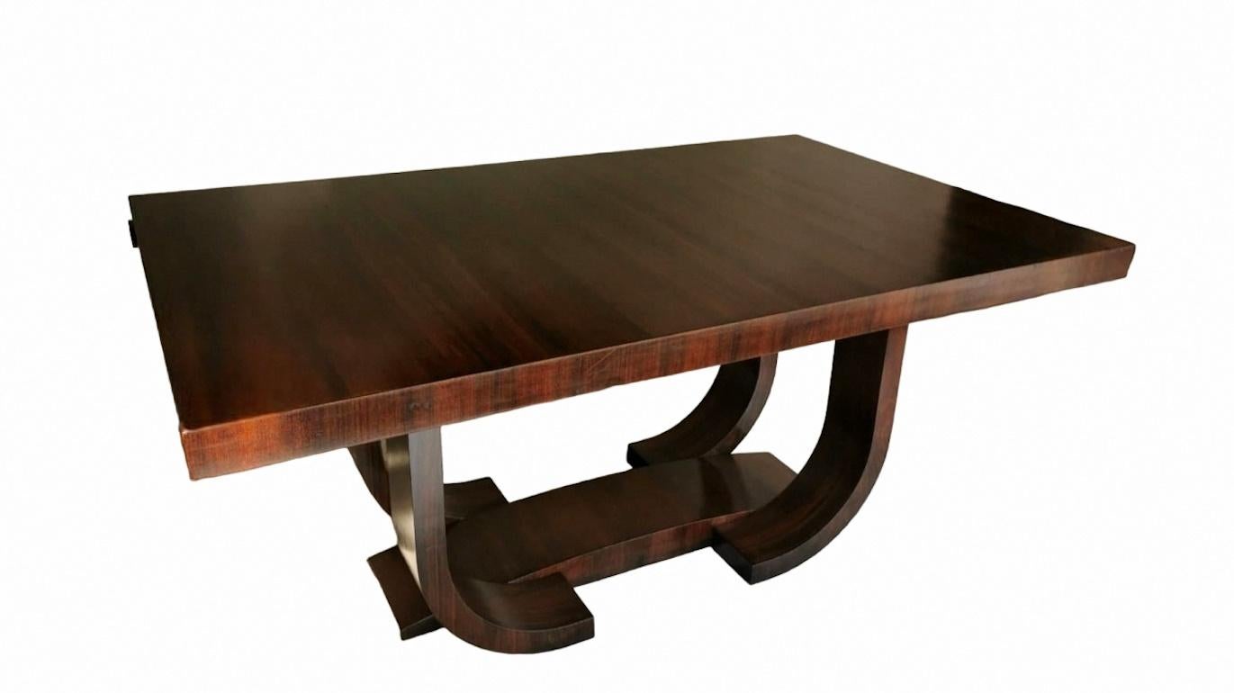 Hand-Crafted Art Deco French Extending Dining Table