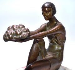 Art Deco French Figural Bookends, circa 1935