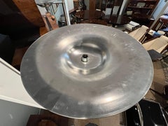 Art Deco French Floor Lamp in Beech Wood with Chrome