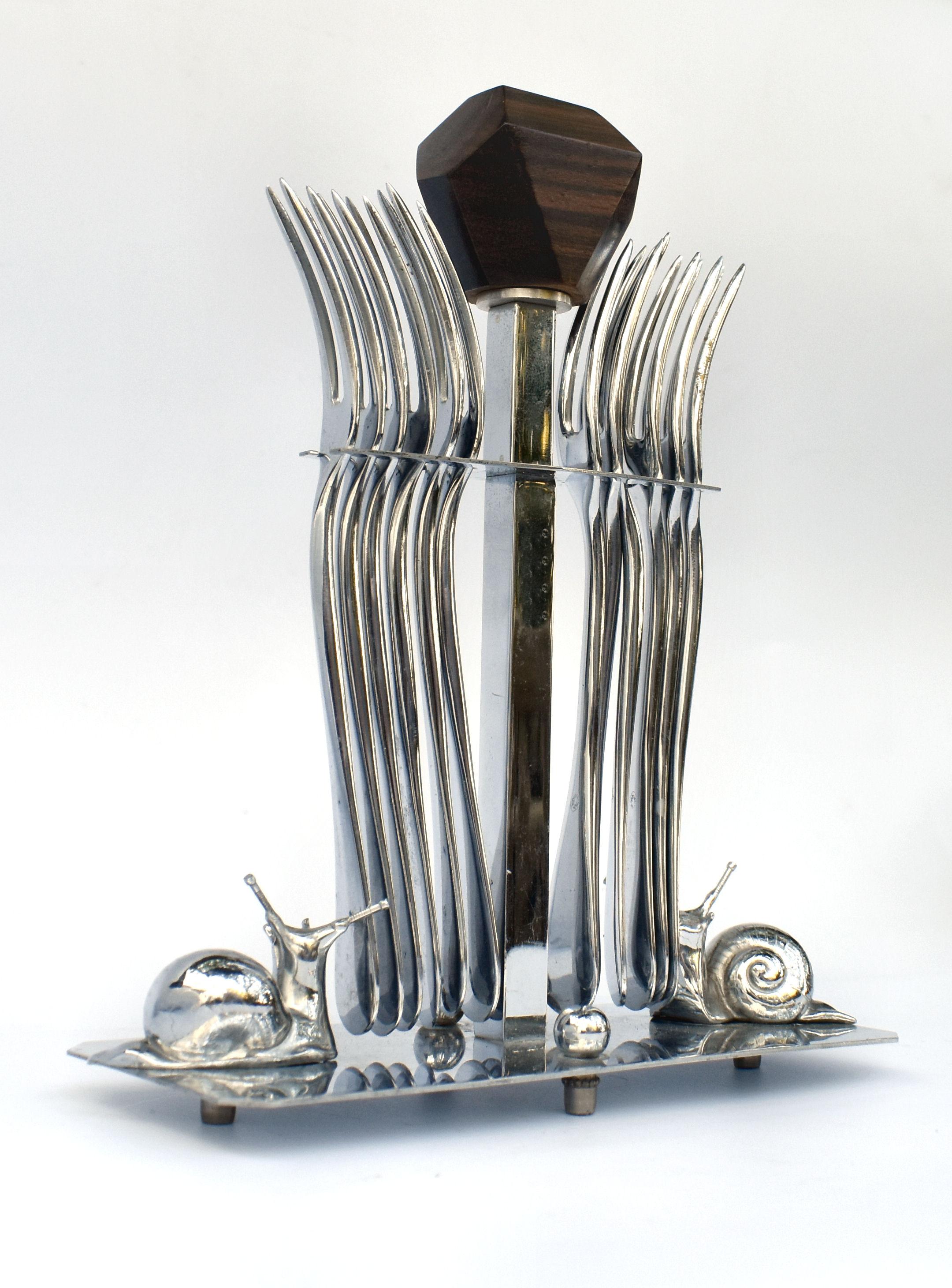 Art Deco French Fork Set , c1930 2