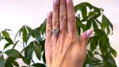 Art Deco French GIA 5.09 Carat Old European Cut Diamond Platinum Ring