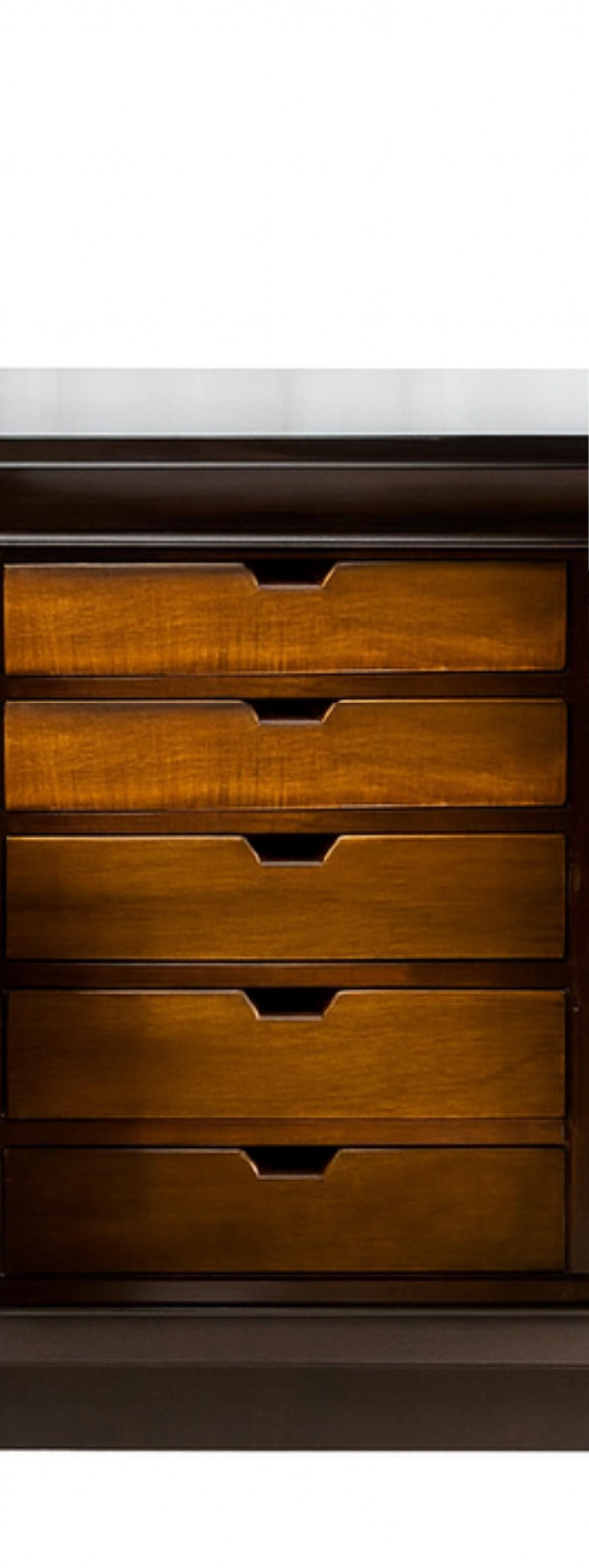 Credenza Art Déco francese in noce dorato, 20° secolo in vendita 3