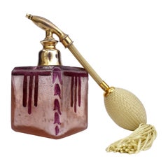 Art Deco French Glass Atomizer, Signed, circa 1930