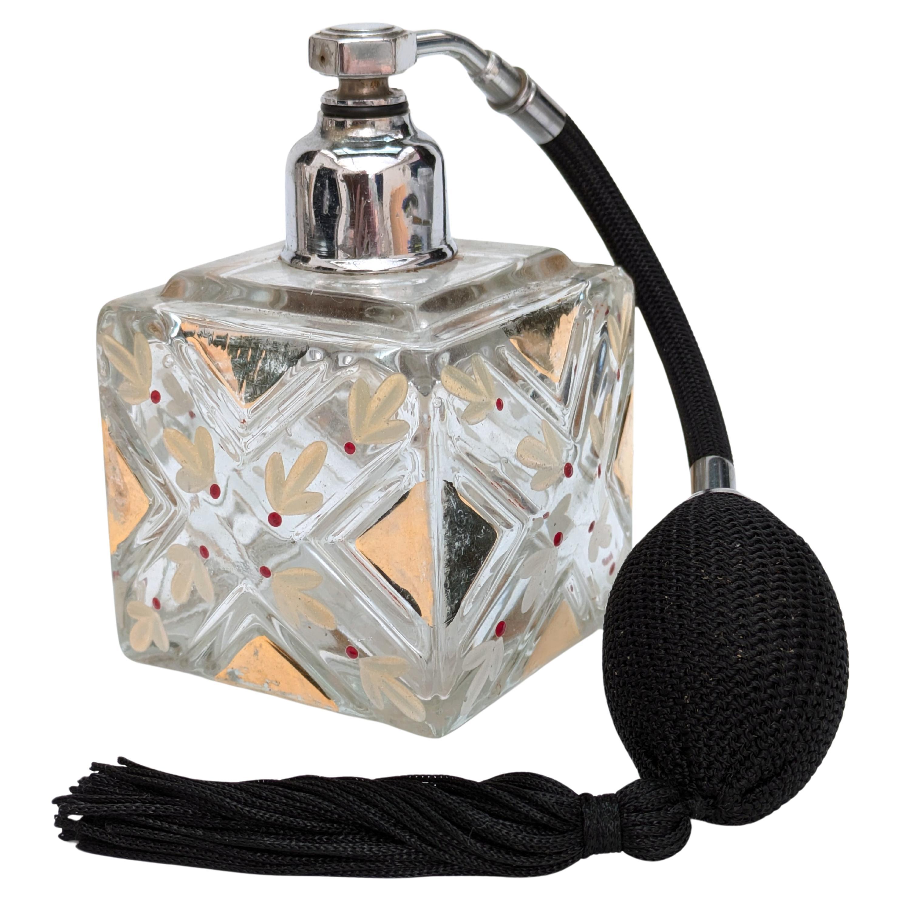 Art Deco French Glass Perfume Atomizer, c1930