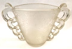 Art Deco French Glass Vase by Pierre D'Avesn