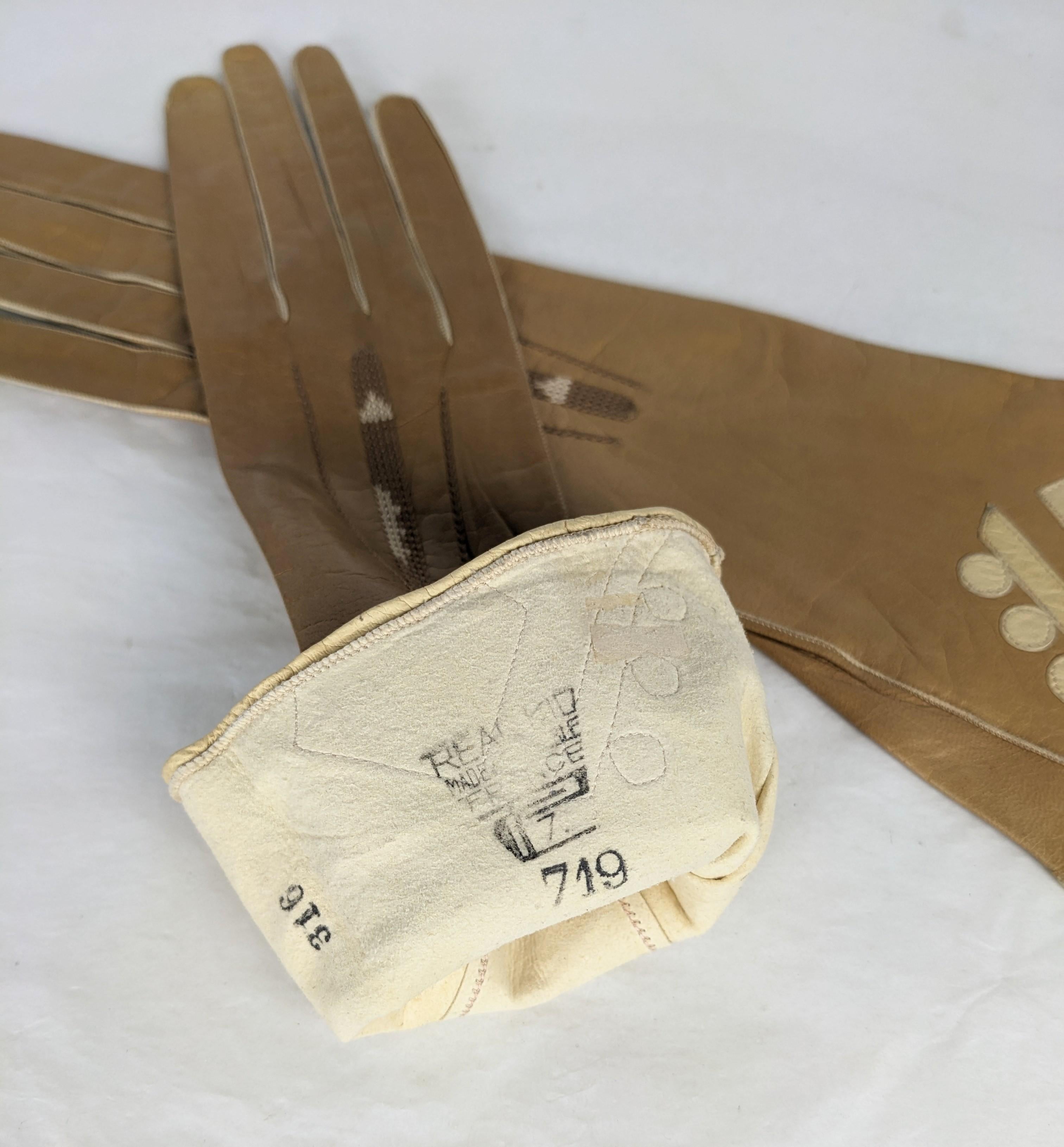 Art Deco French Gloves, Unworn For Sale 4