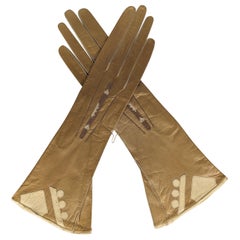Gants français Art déco, non portés