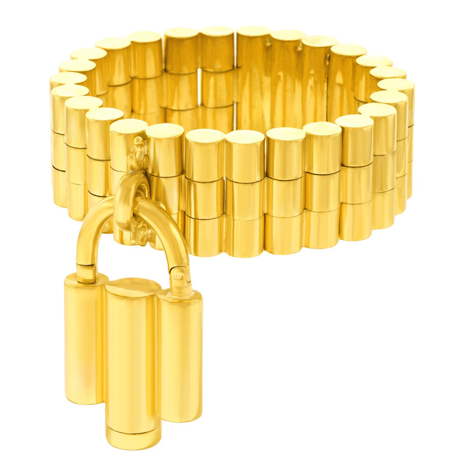 gold bracelet lock