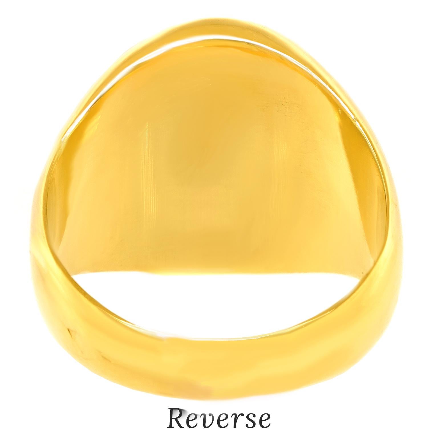 Art Deco French Gold Signet Ring 6