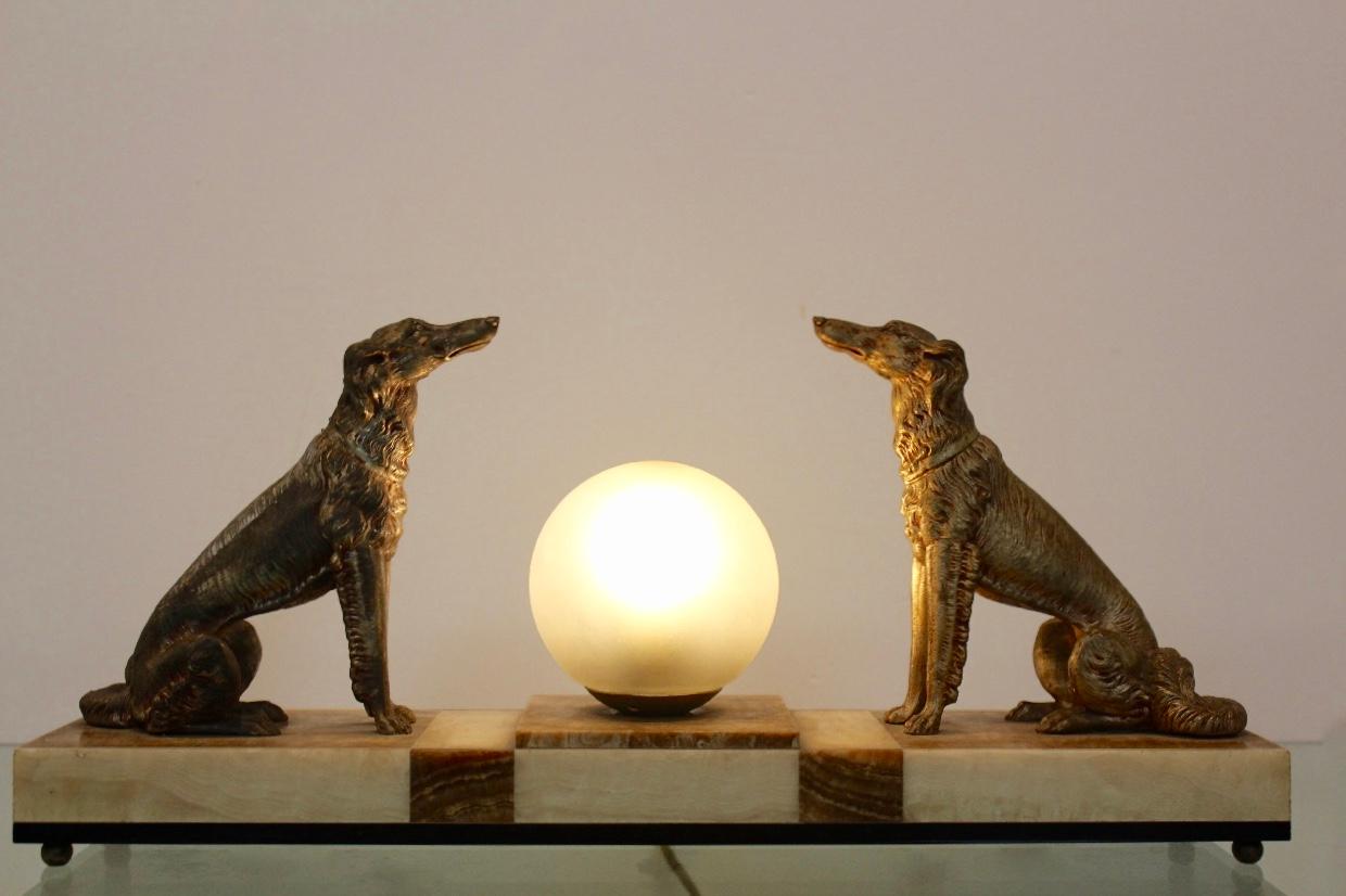 greyhound table lamp