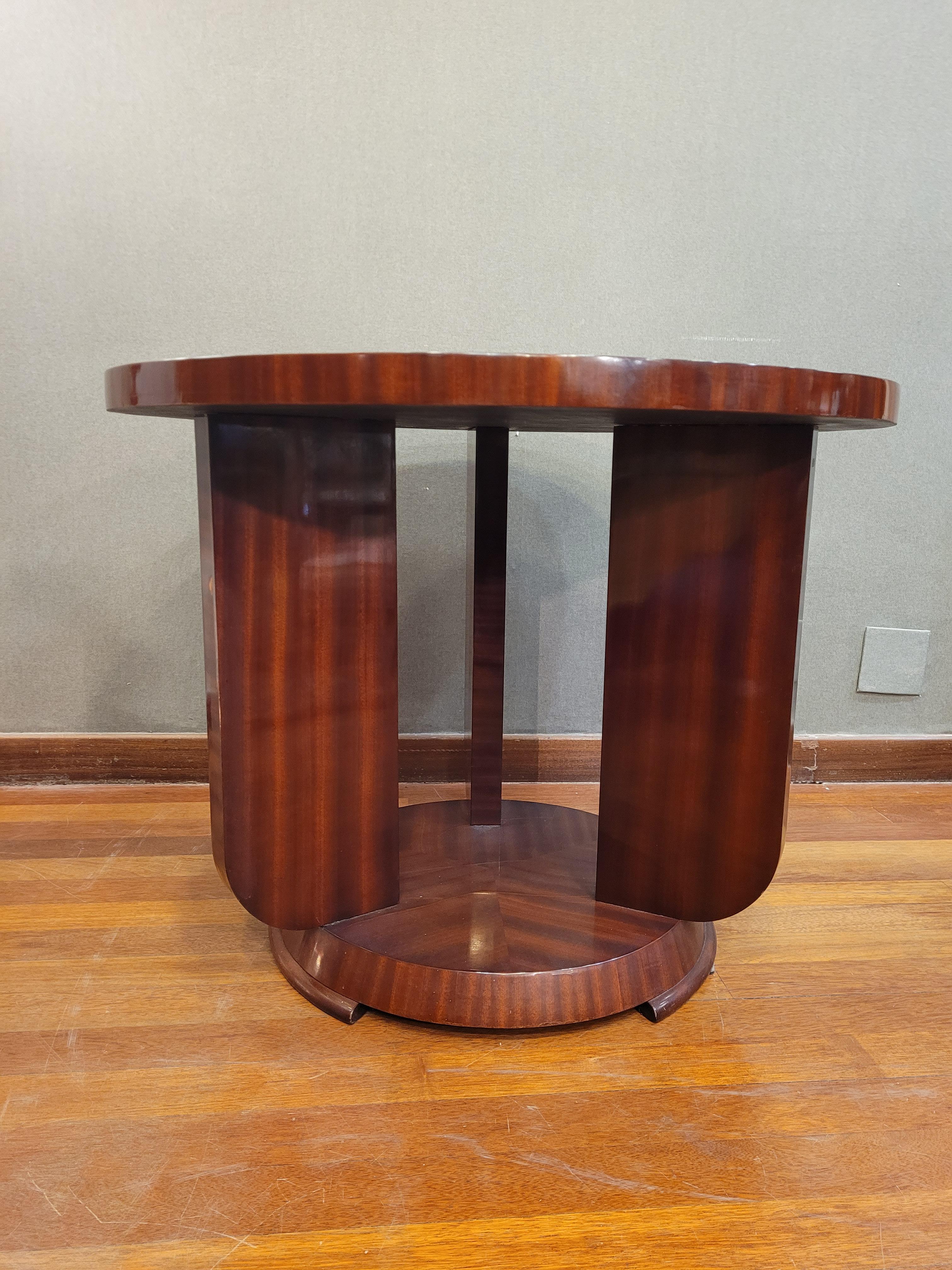 Art Deco French Gueridon, Dining Table, Wood For Sale 10