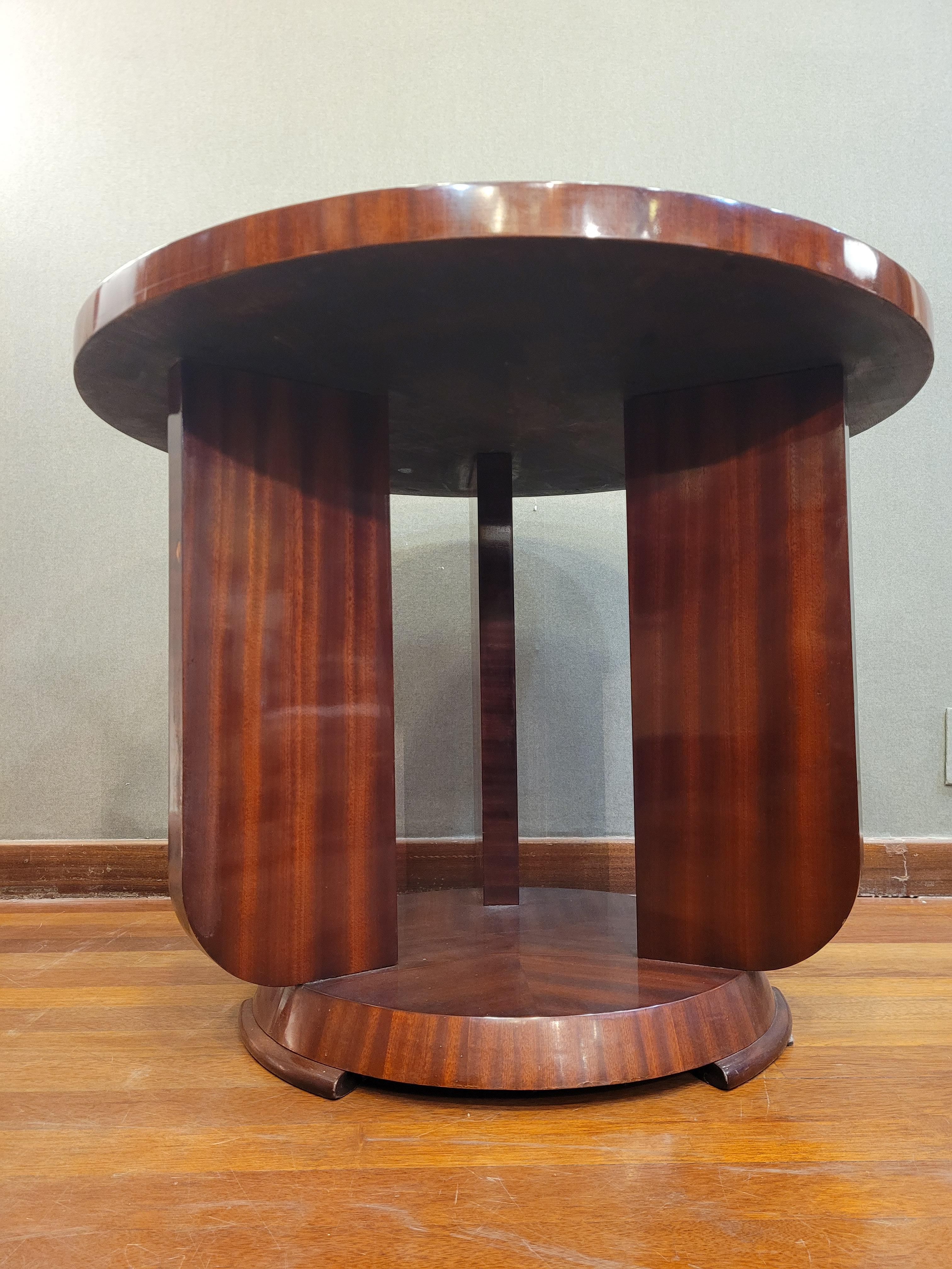 Art Deco French Gueridon, Dining Table, Wood For Sale 1