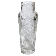 Art Deco French Hand-Cut Lead Crystal Vase by Saint-Louis, Circa 1930