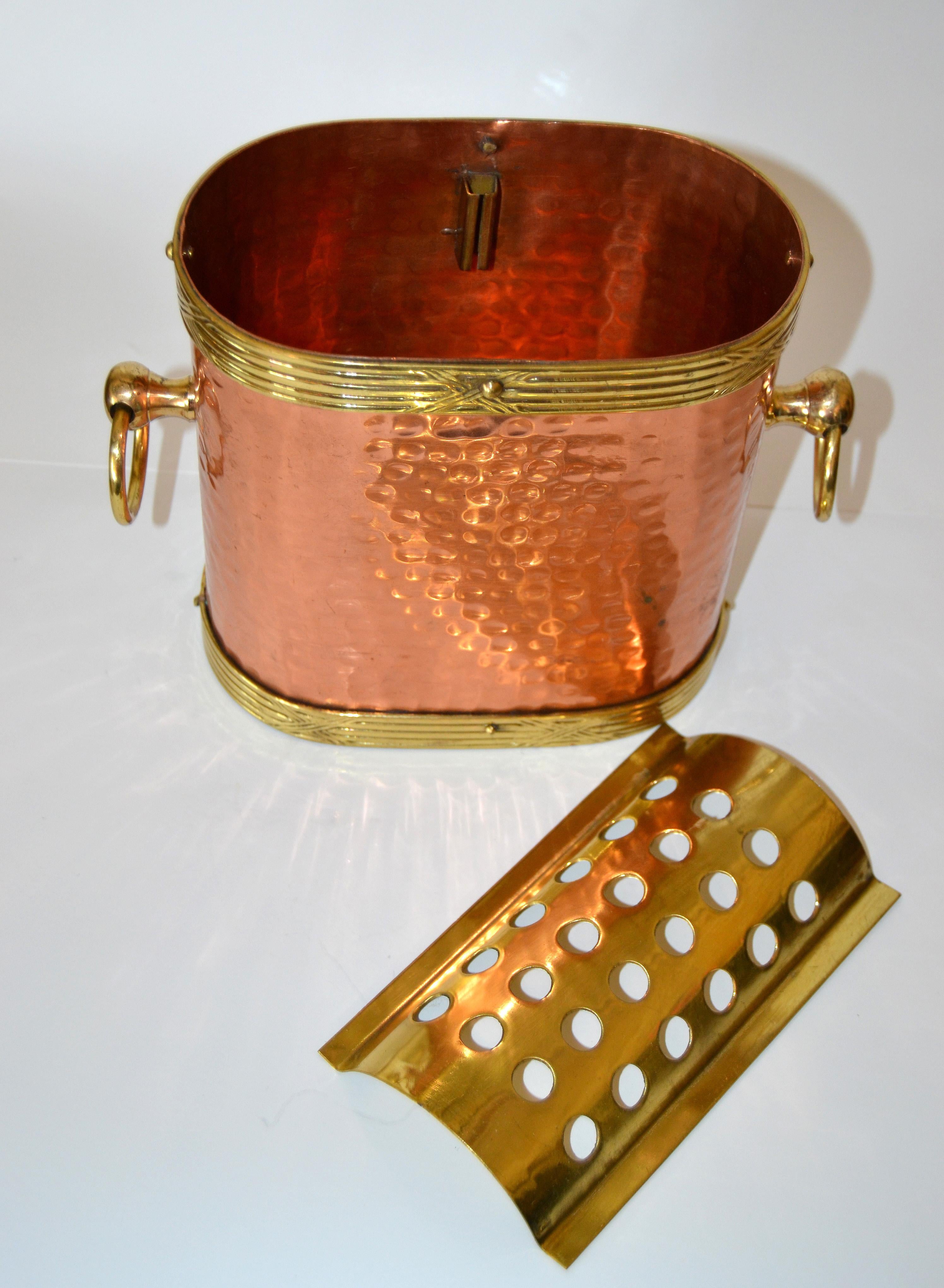 hammered gold ice bucket