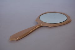 Art Deco French Ivory/Celluloid Vanity Hand Mirror