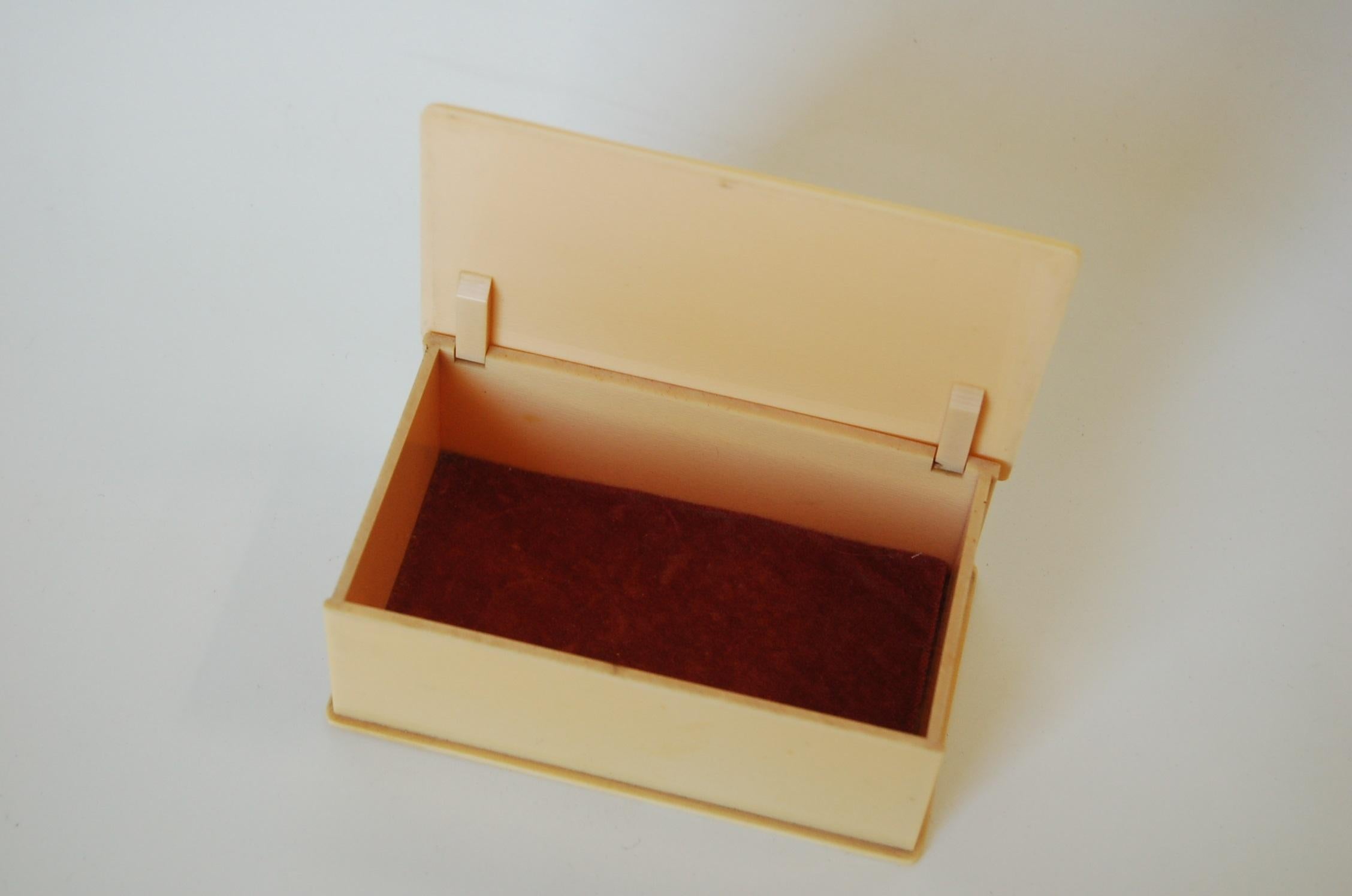 20th Century Art Deco French Ivory Vanity Keepsake Box