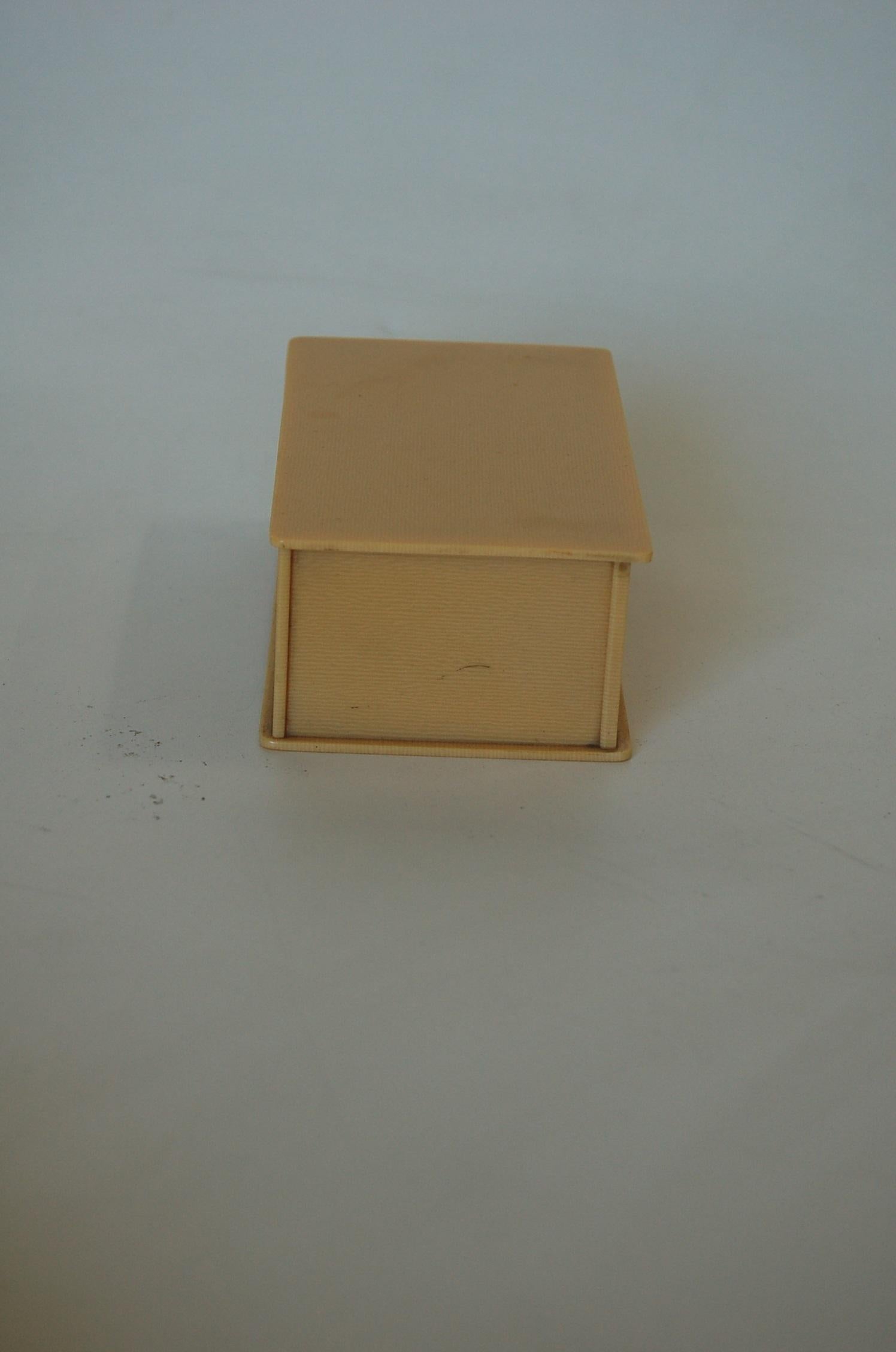 Art Deco French Ivory Vanity Keepsake Box 1